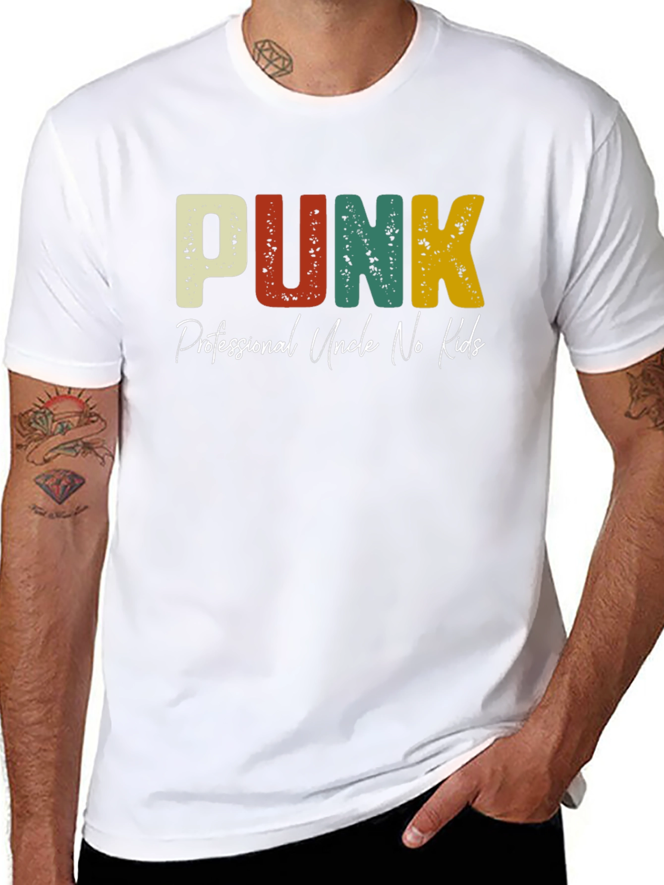 PUNK Professional Uncle No Kids Graphic T-Shirt