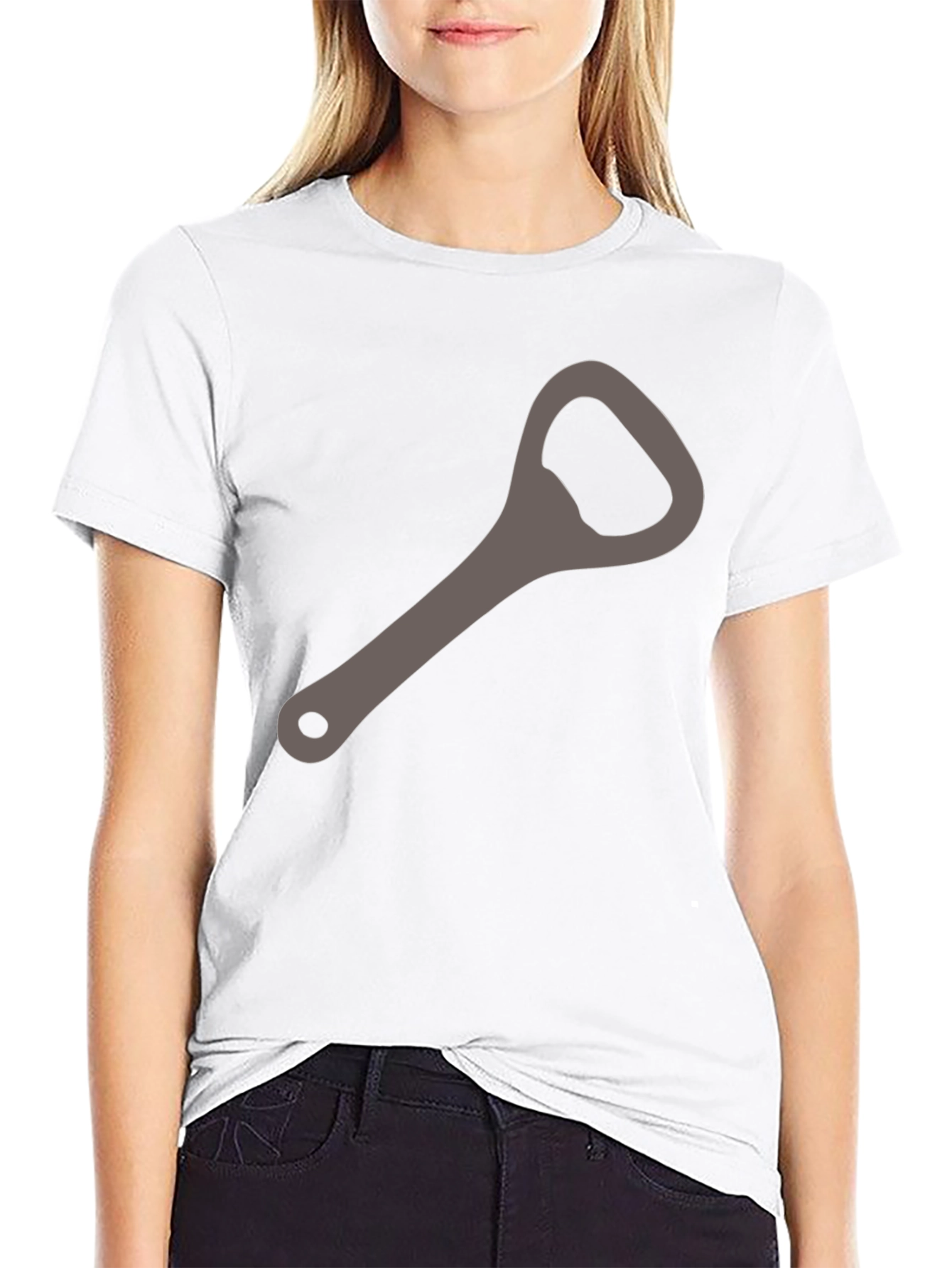 Bottle Opener Graphic Tee - Casual Black Shirt