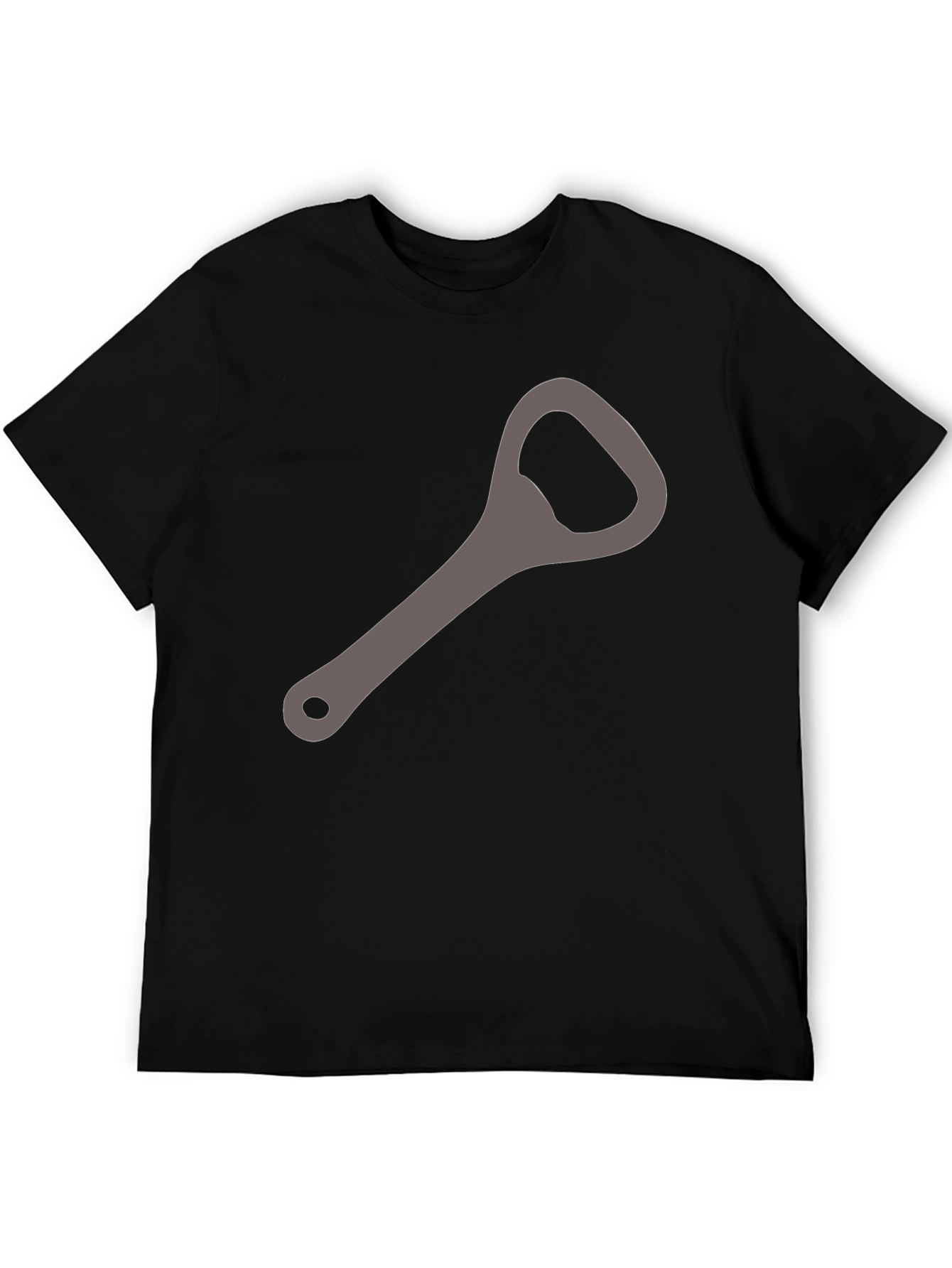 Bottle Opener Graphic Tee - Casual Black Shirt