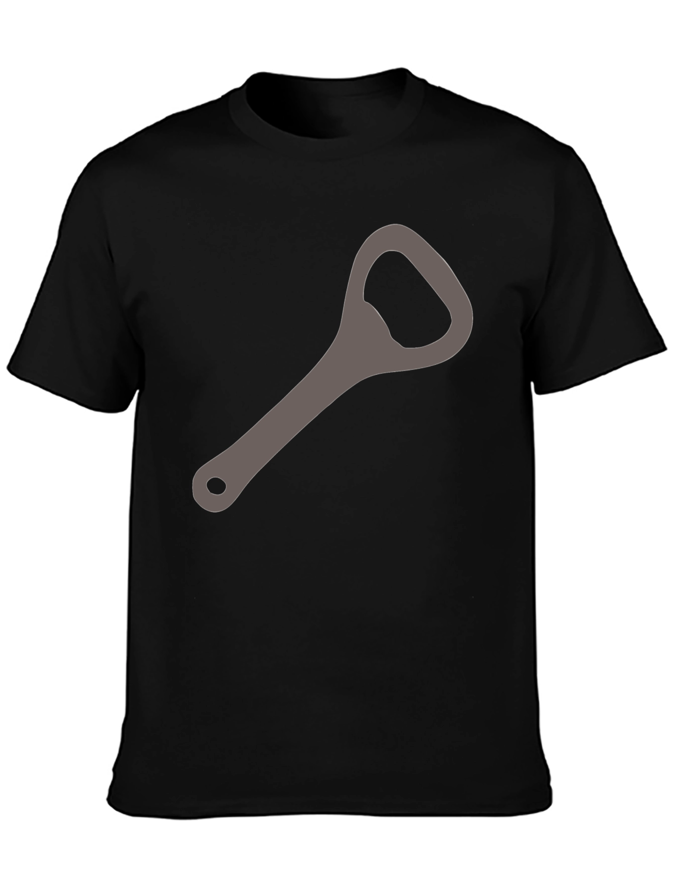 Bottle Opener Graphic Tee - Casual Black Shirt