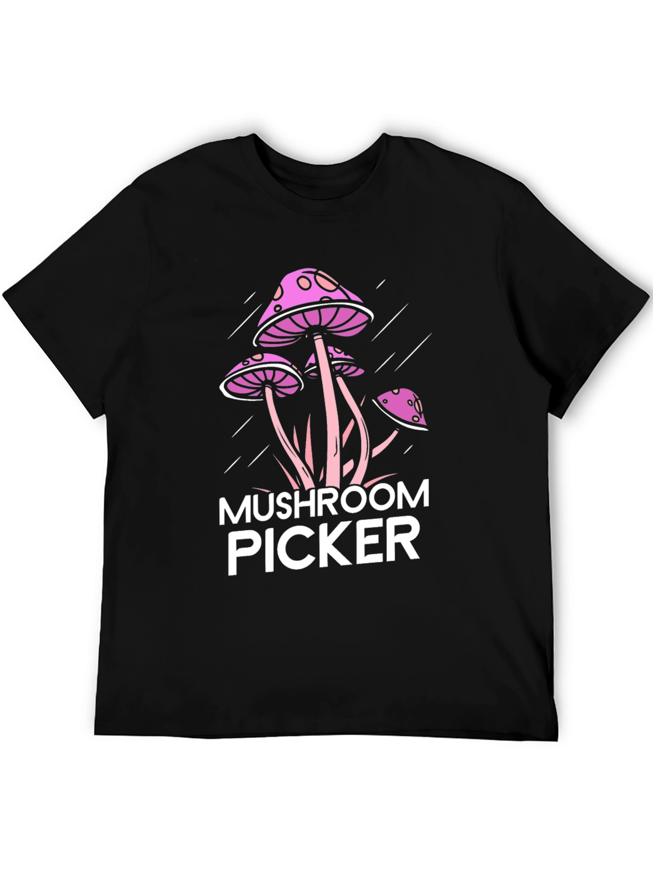 Mushroom Picker Black Graphic Tee