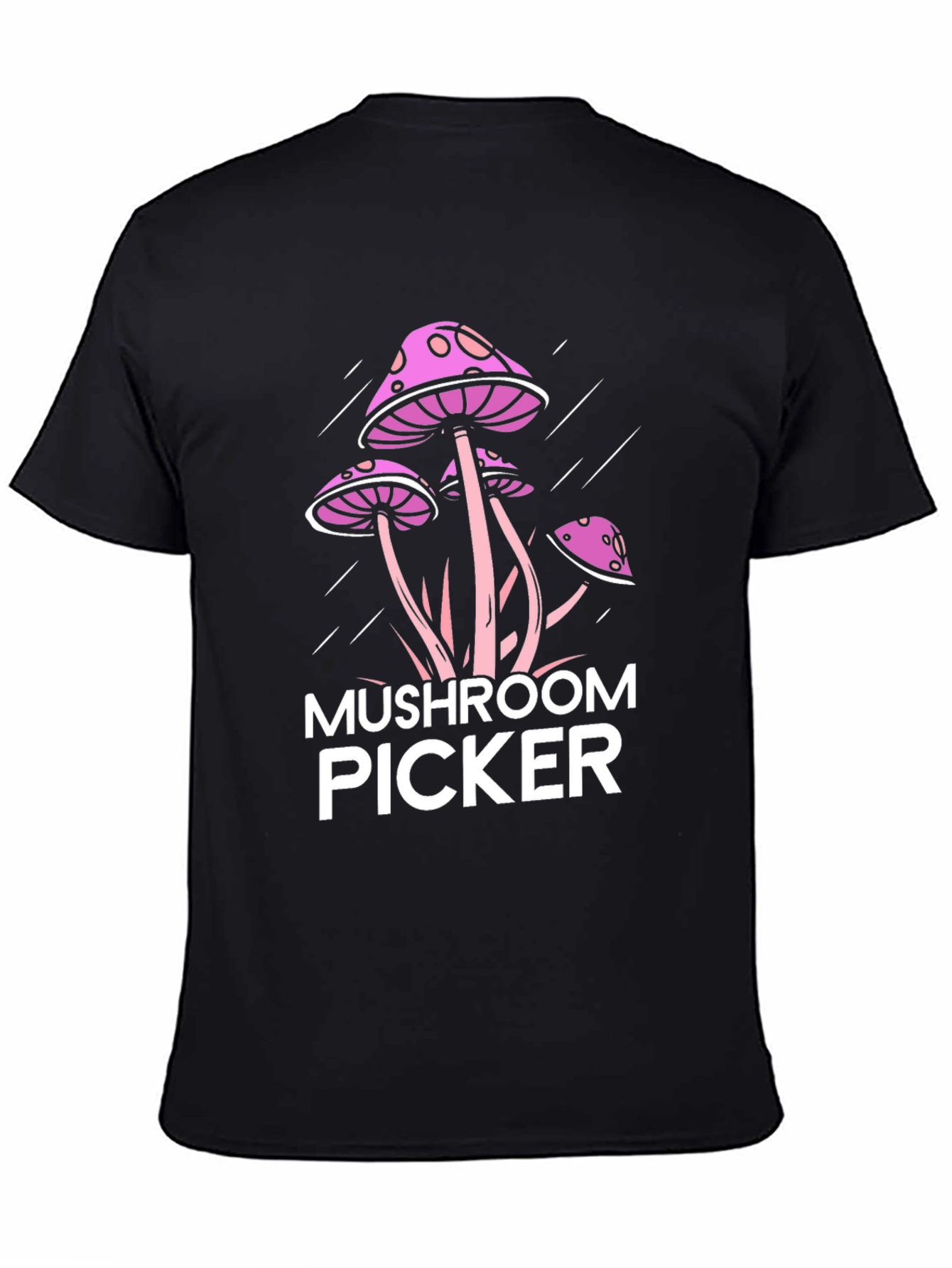 Mushroom Picker Black Graphic Tee