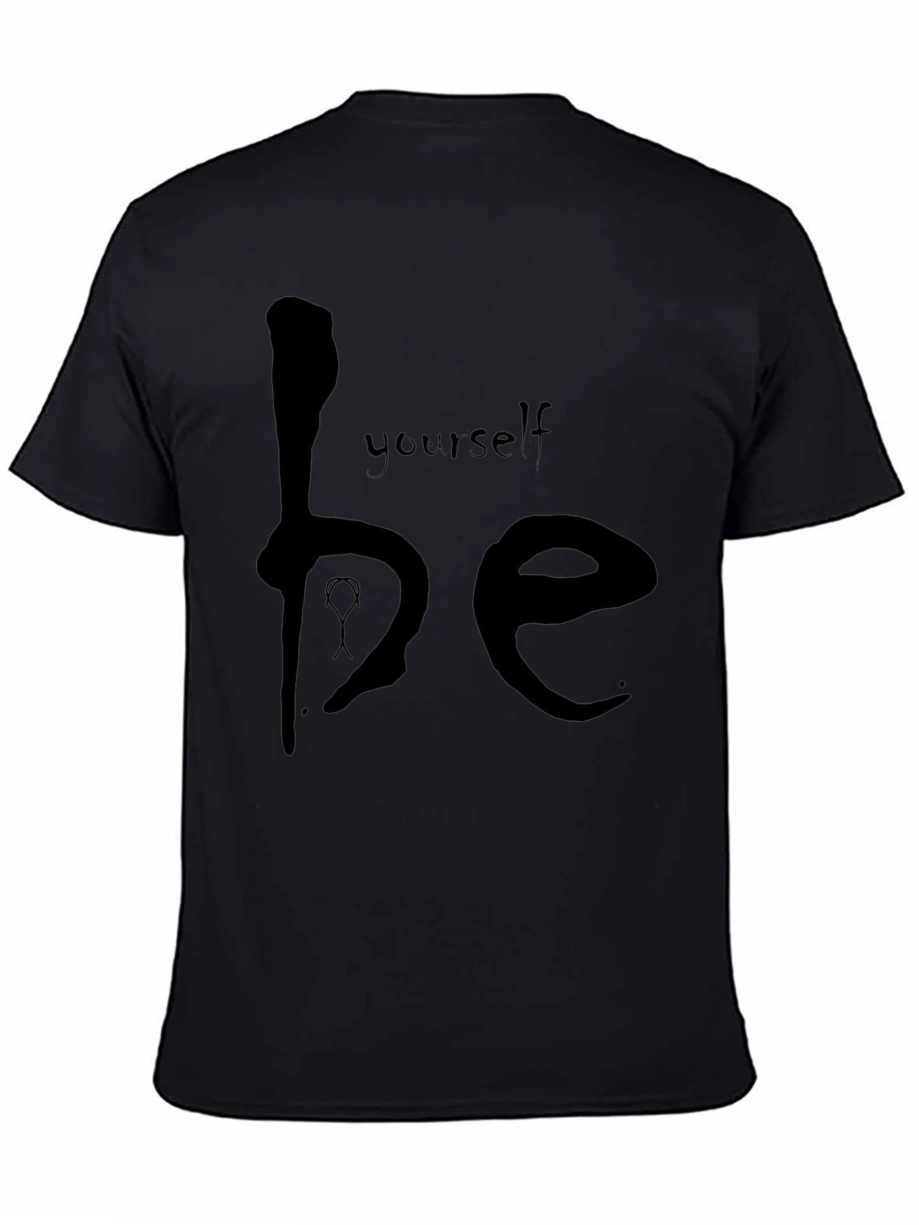 Be Yourself Graphic Tee - Black Cotton Casual Shirt