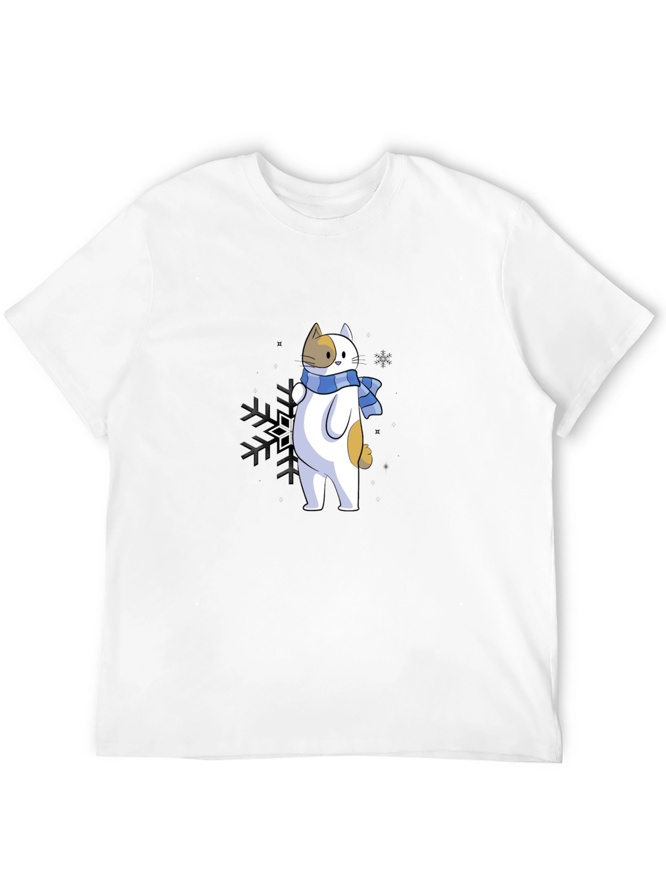 Cat with Scarf Graphic T-Shirt