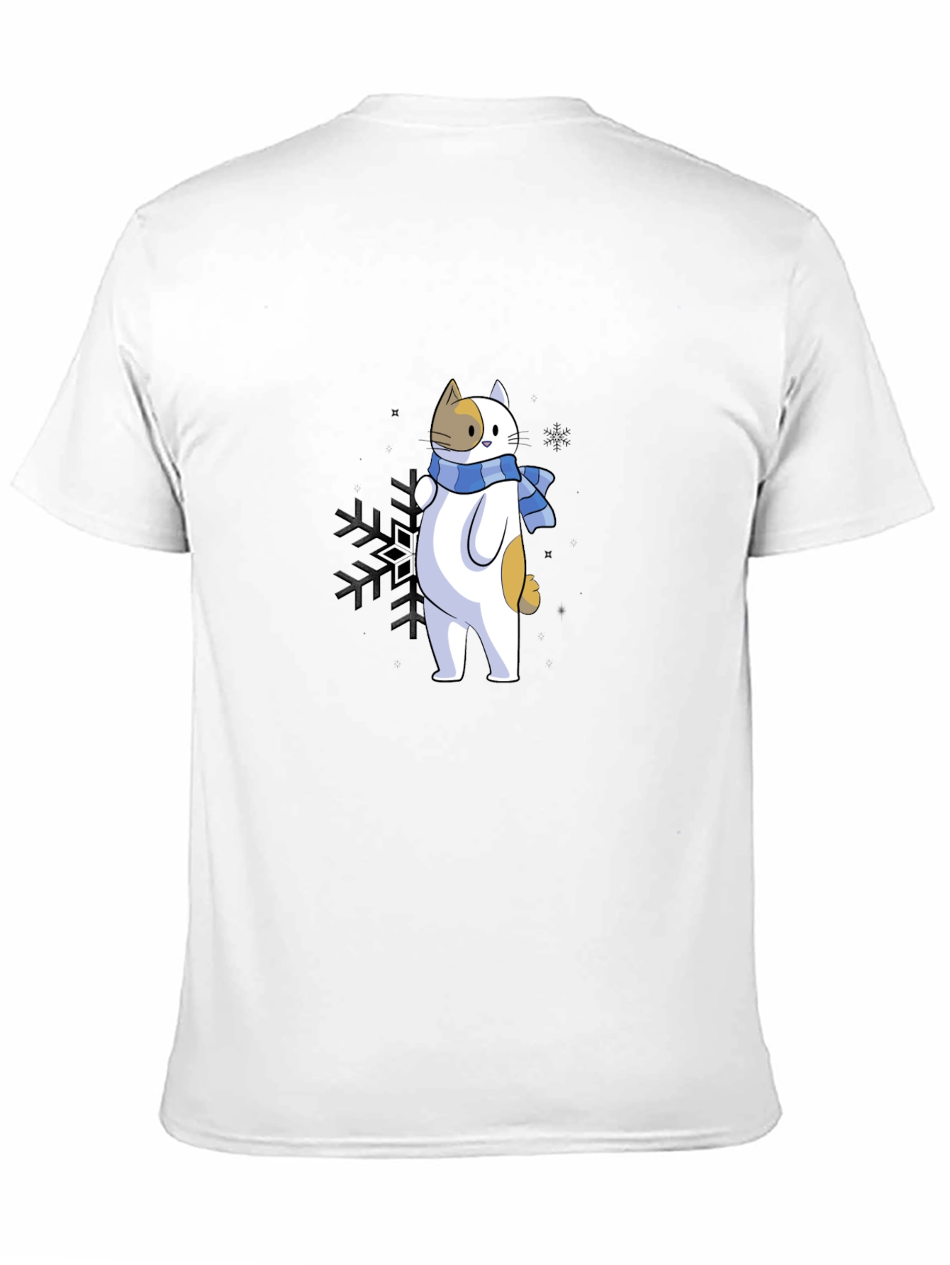 Cat with Scarf Graphic T-Shirt
