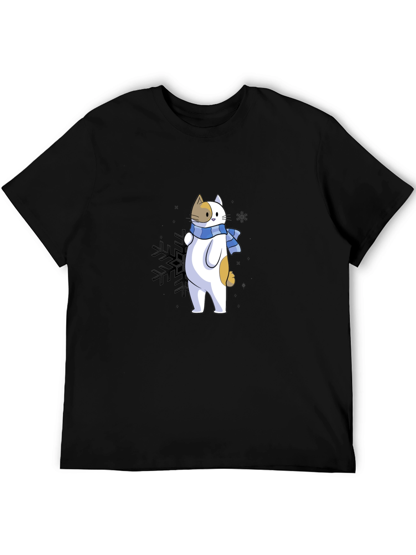 Cat with Scarf Graphic T-Shirt