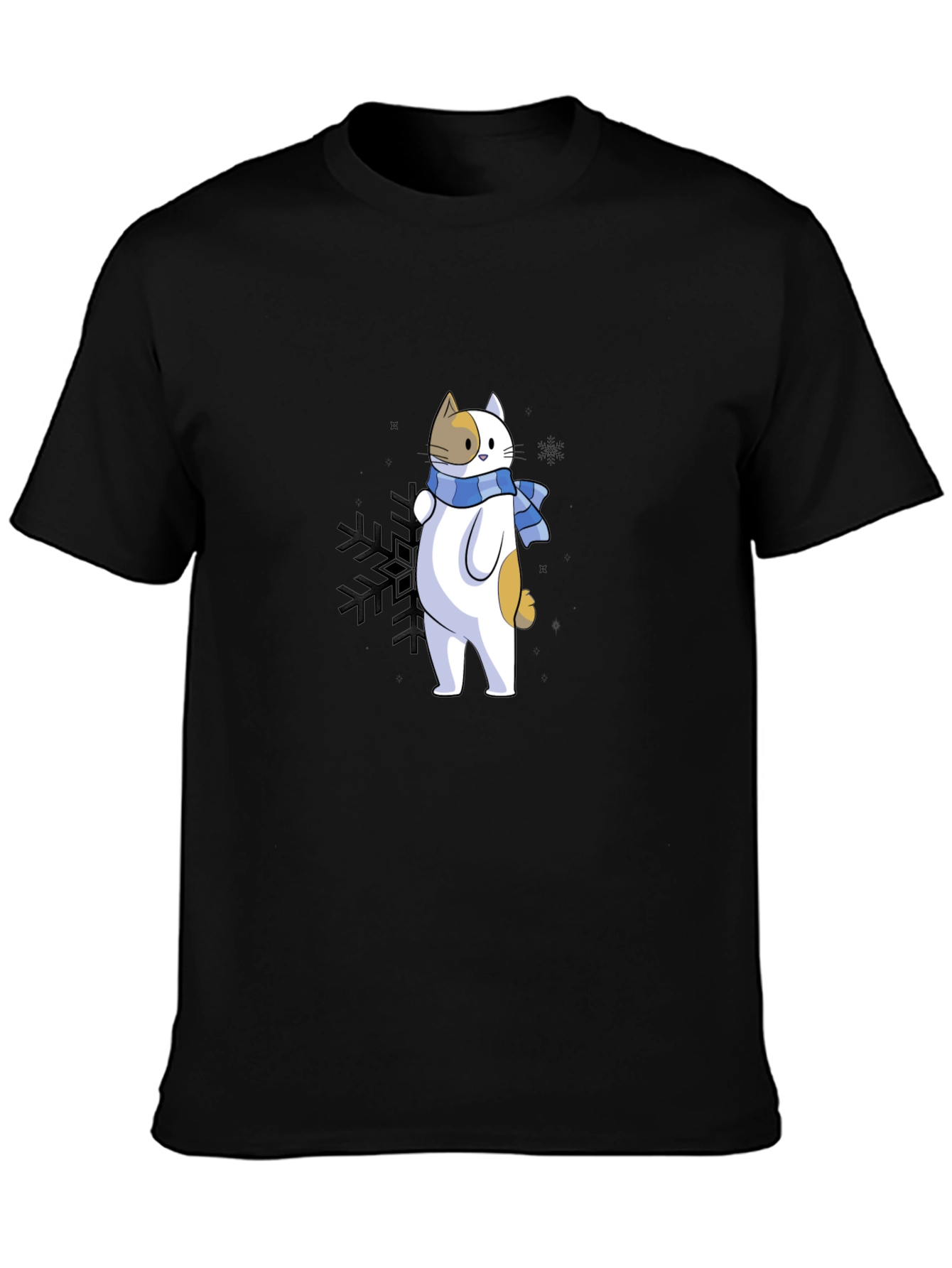 Cat with Scarf Graphic T-Shirt