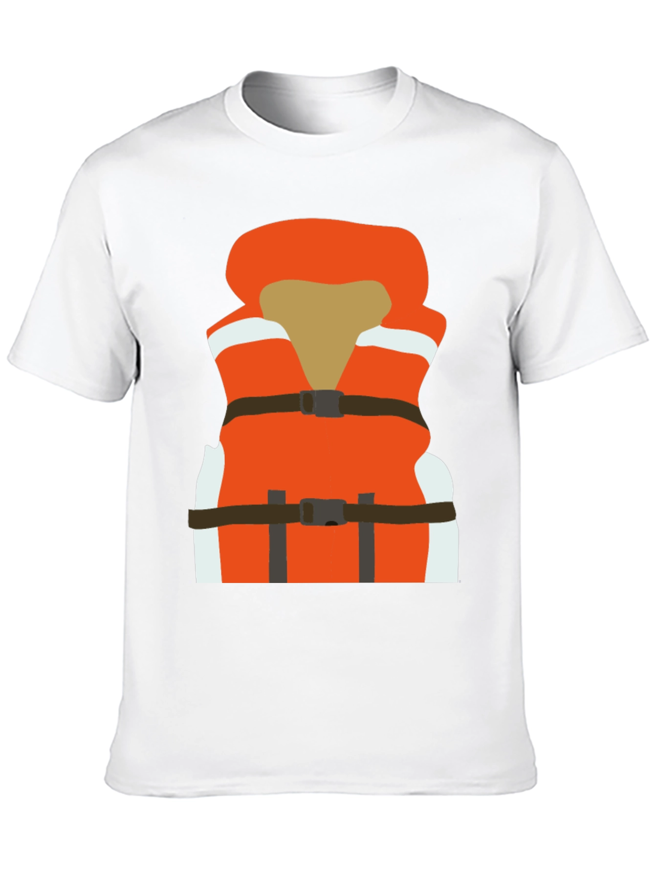 Life Vest Graphic Tee - Black Cotton T-Shirt