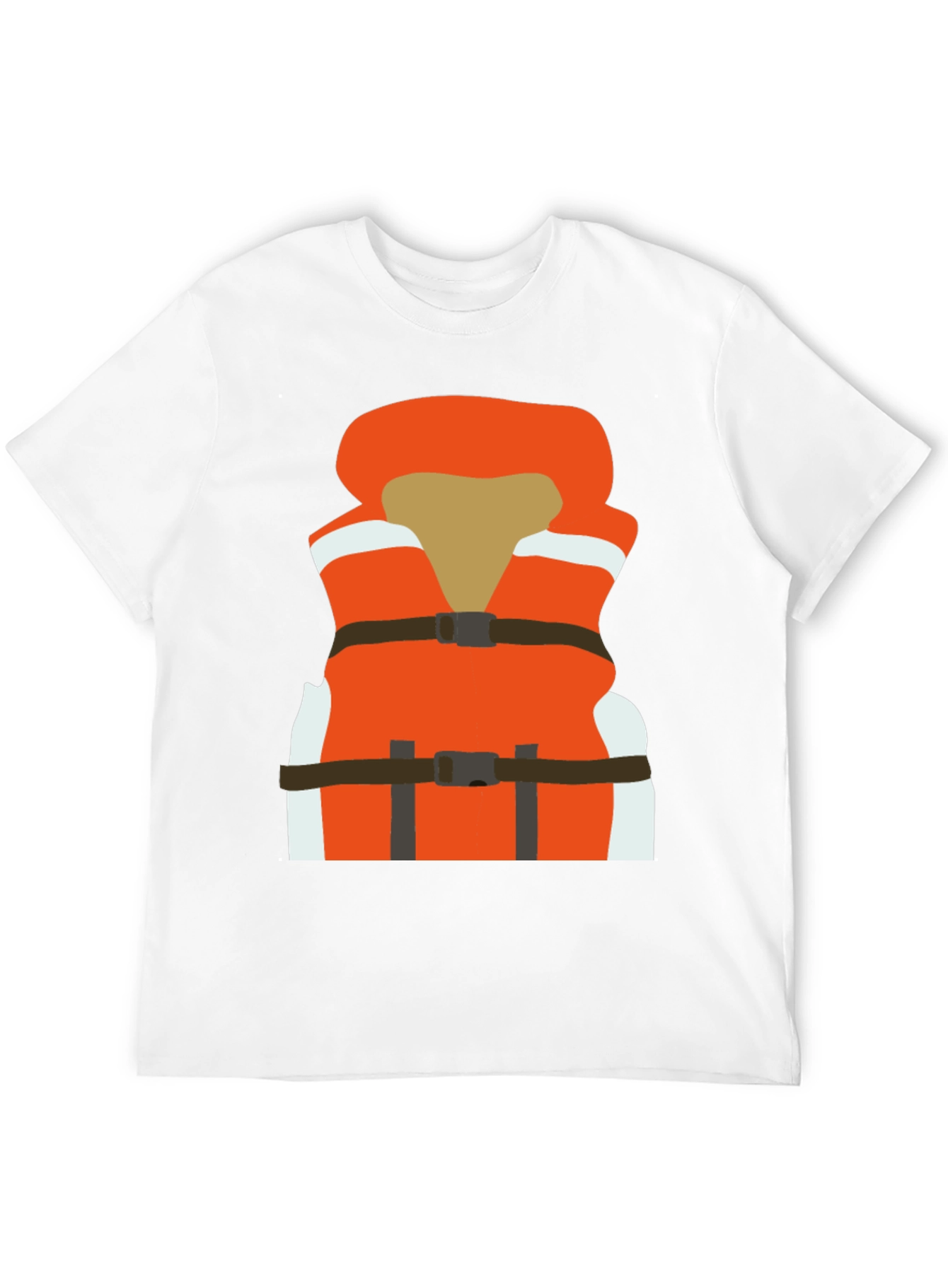 Life Vest Graphic Tee - Black Cotton T-Shirt
