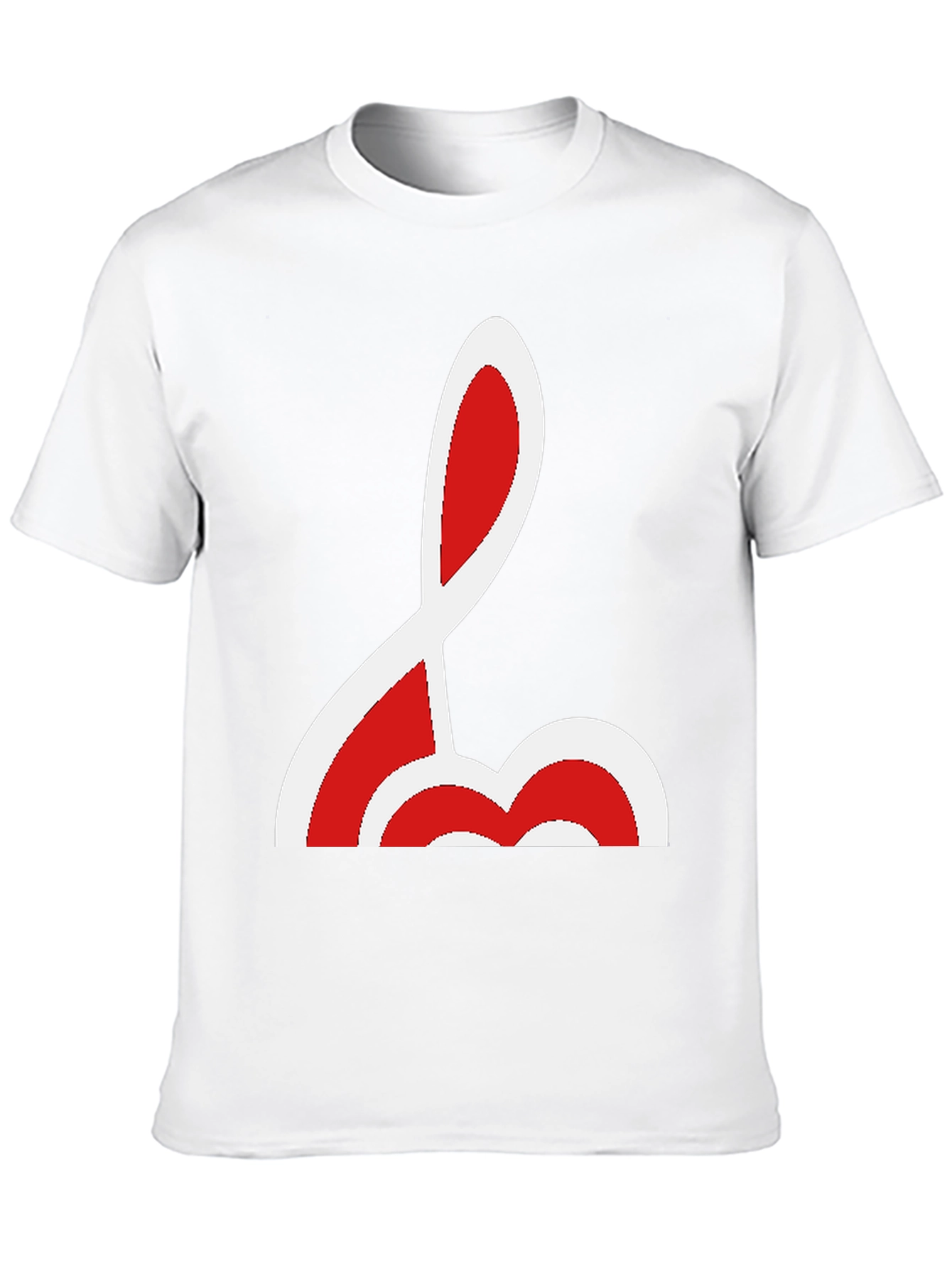 Unique Red and White Graphic Tee