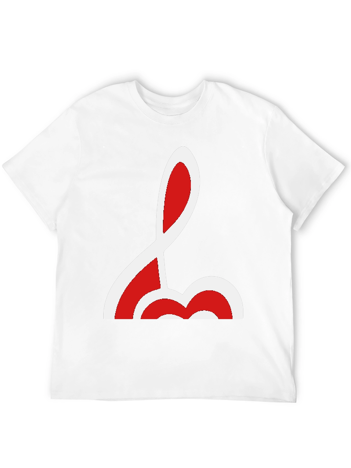 Unique Red and White Graphic Tee
