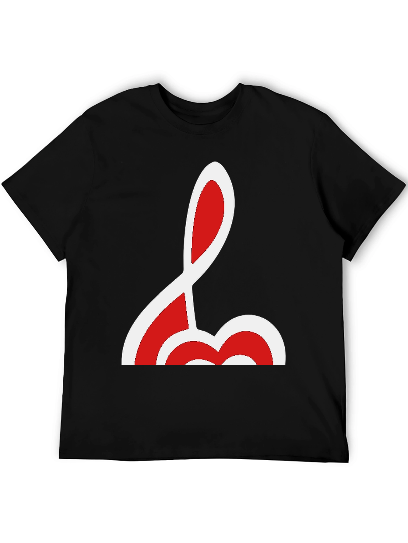 Unique Red and White Graphic Tee