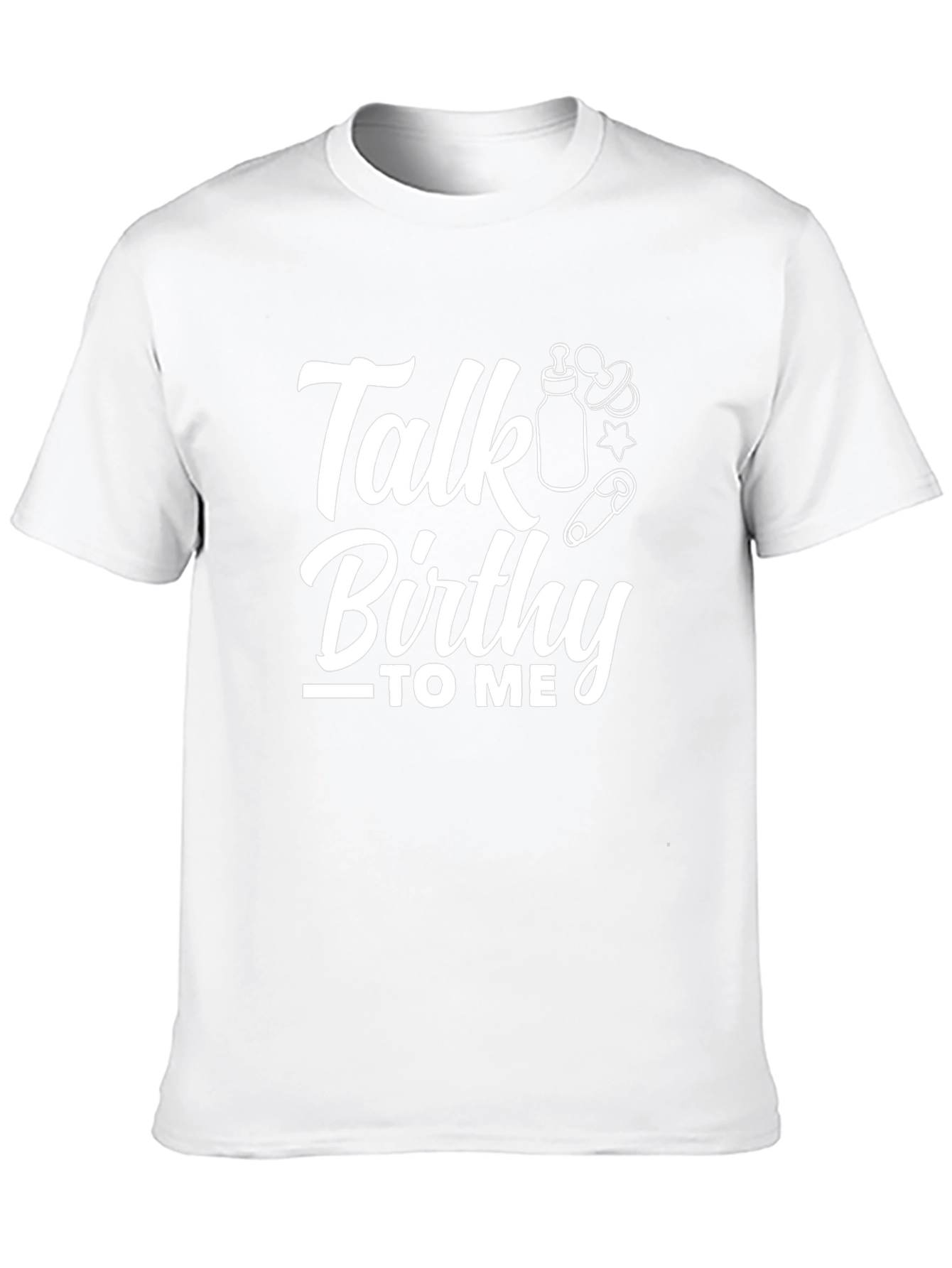 Talk Birthy to Me Black T-Shirt