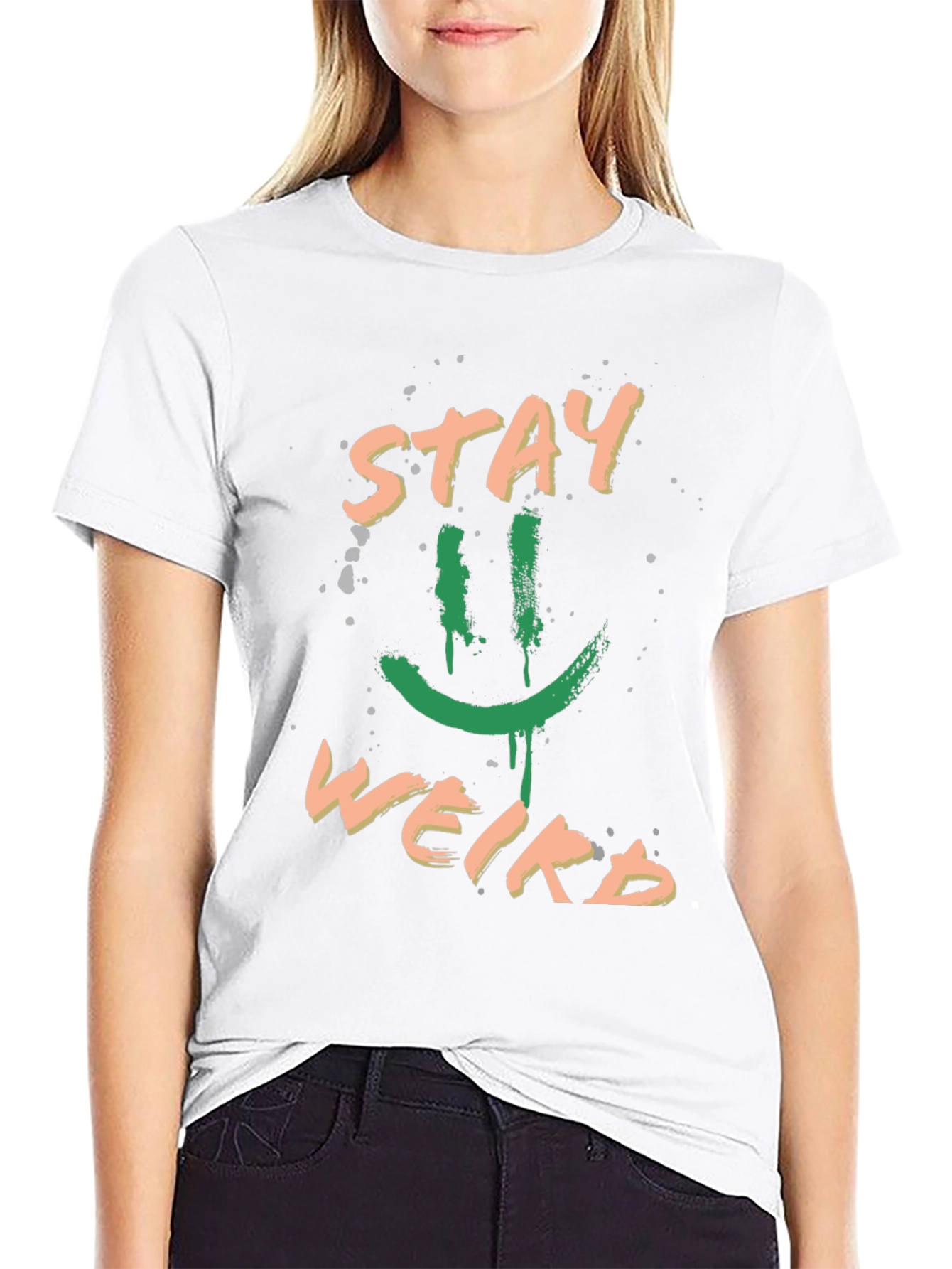Stay Weird Graphic Tee - Trendy Black T-Shirt