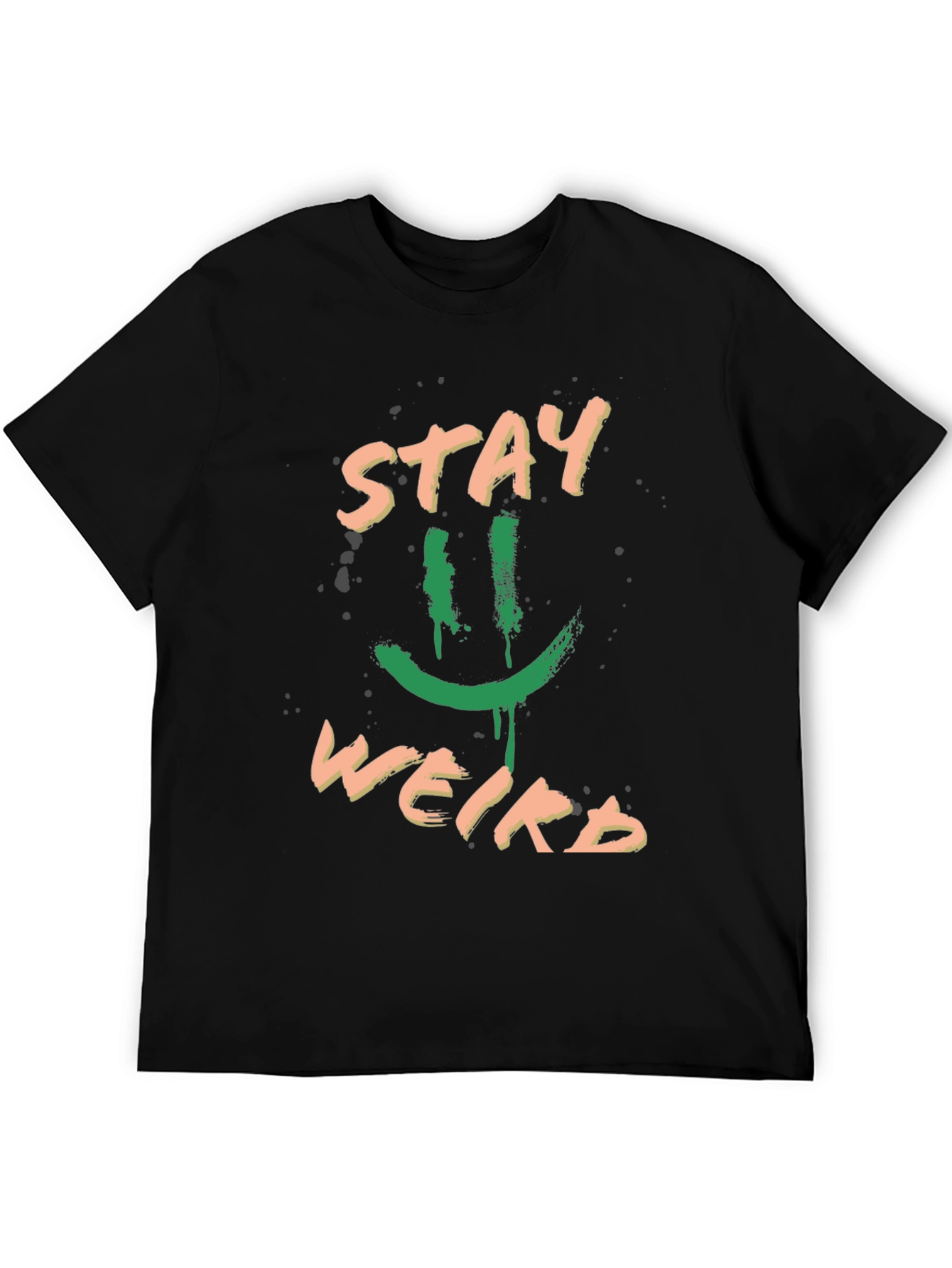 Stay Weird Graphic Tee - Trendy Black T-Shirt