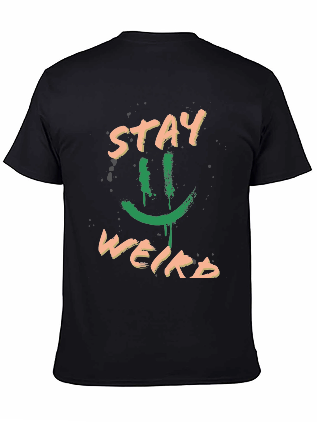 Stay Weird Graphic Tee - Trendy Black T-Shirt