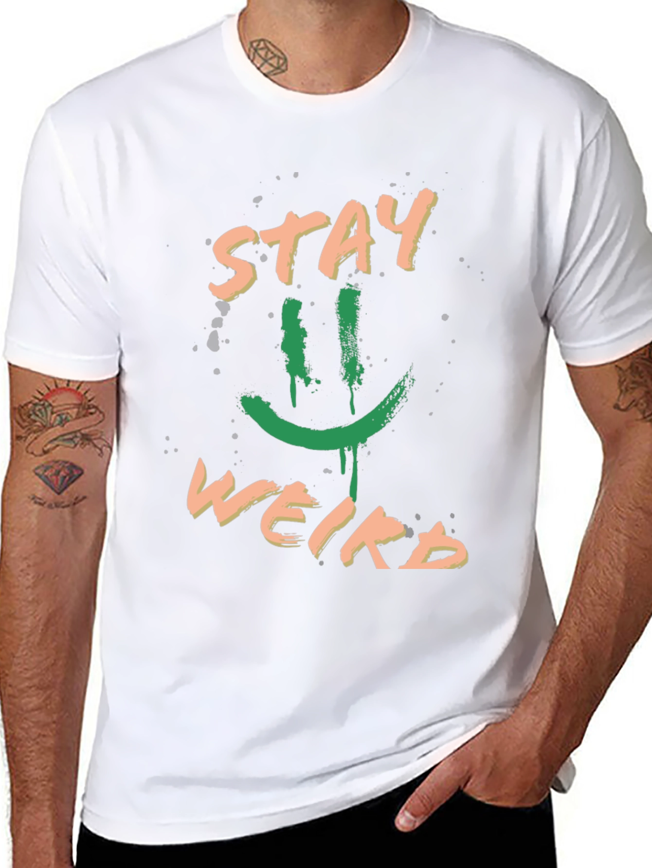 Stay Weird Graphic Tee - Trendy Black T-Shirt