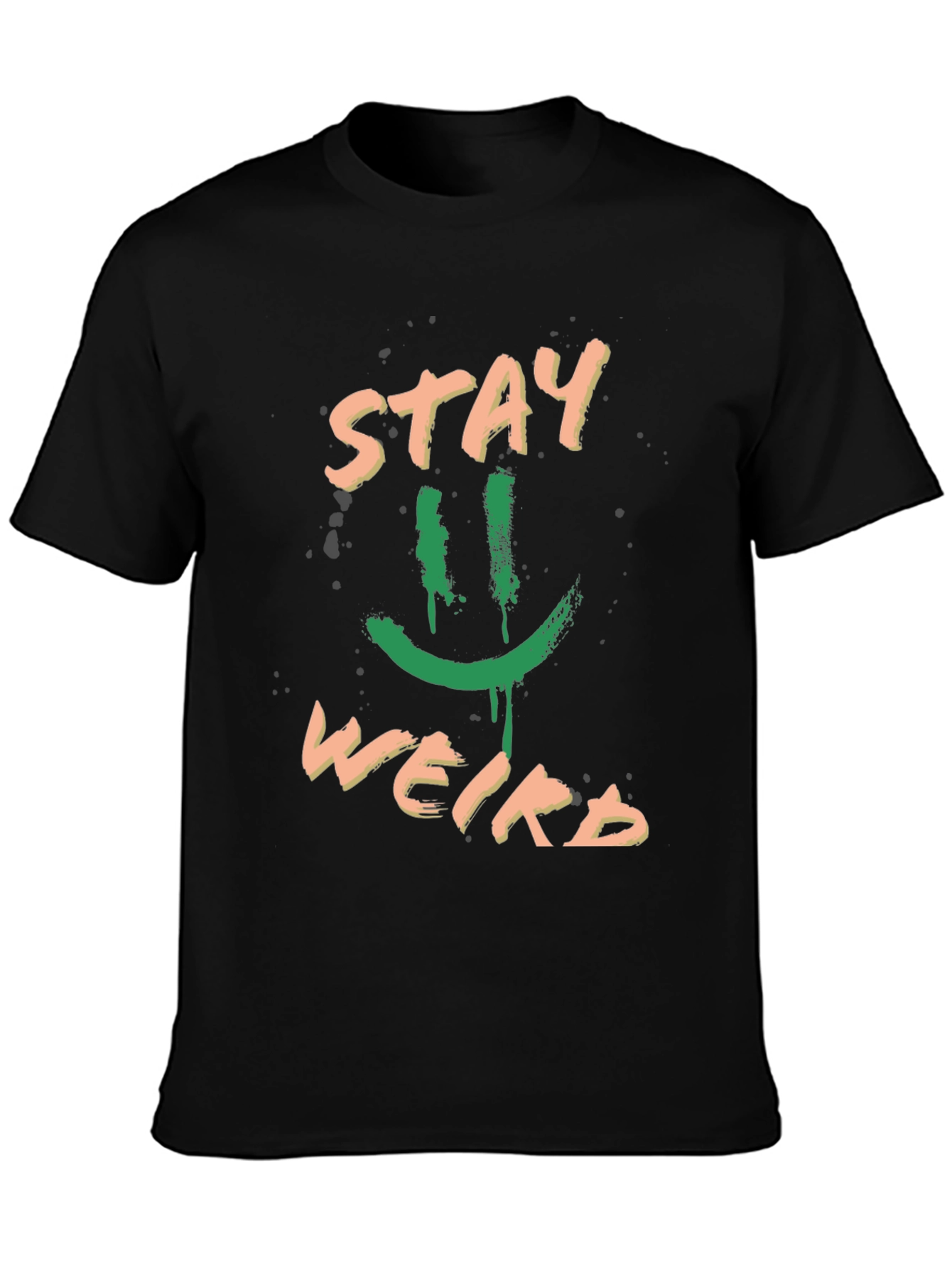 Stay Weird Graphic Tee - Trendy Black T-Shirt