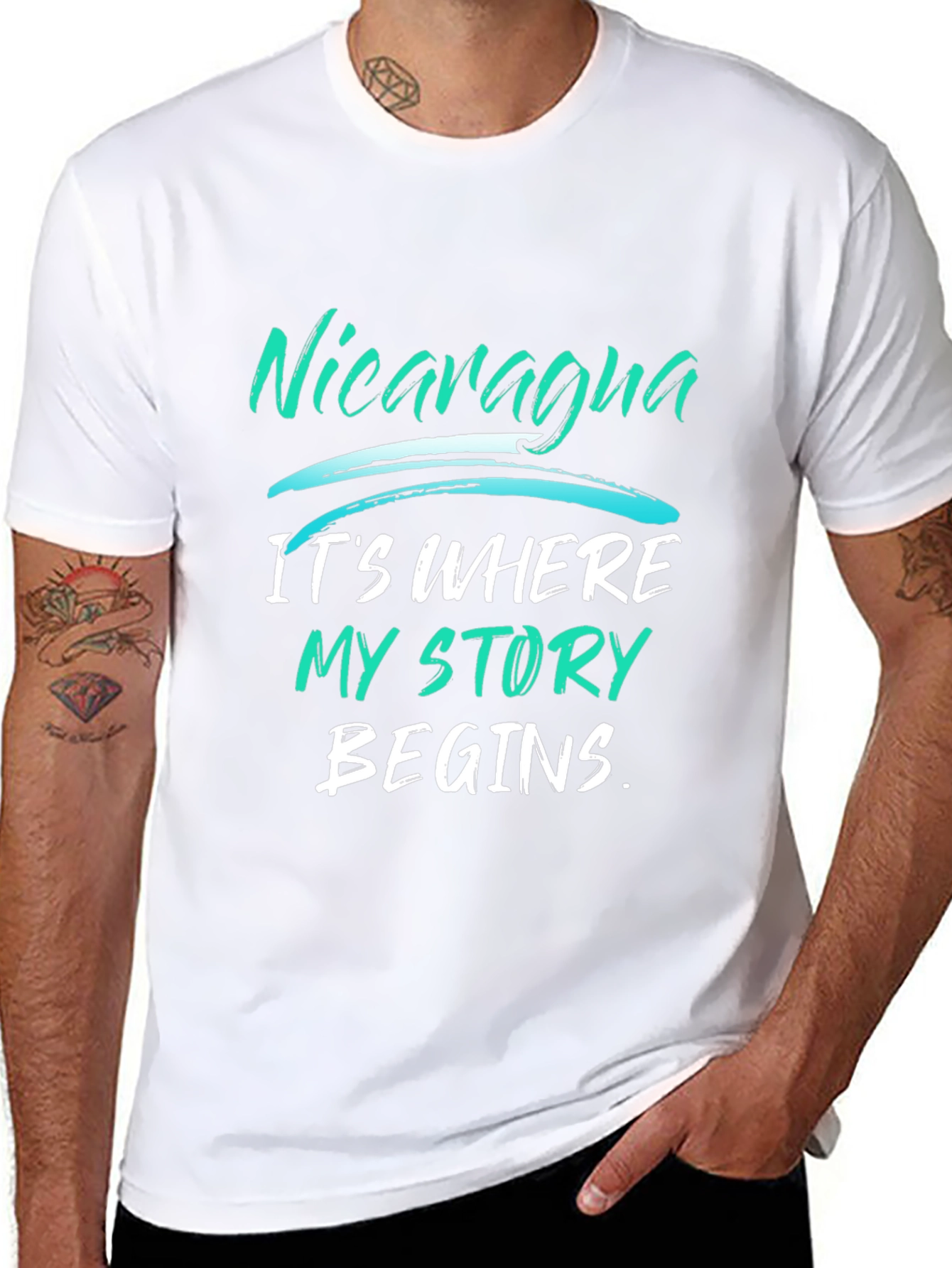 Nicaragua Story T-Shirt - Black Graphic Tee