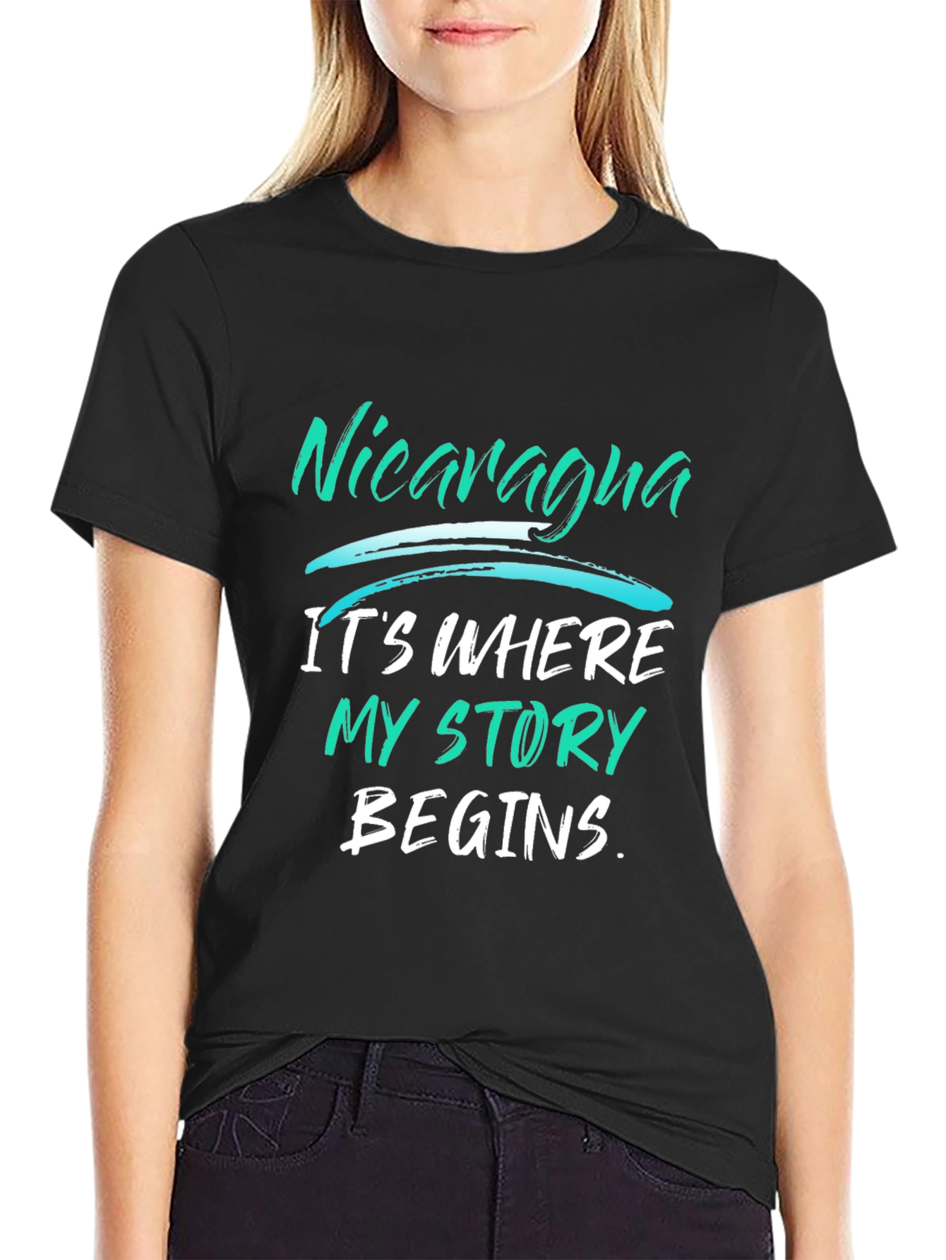 Nicaragua Story T-Shirt - Black Graphic Tee