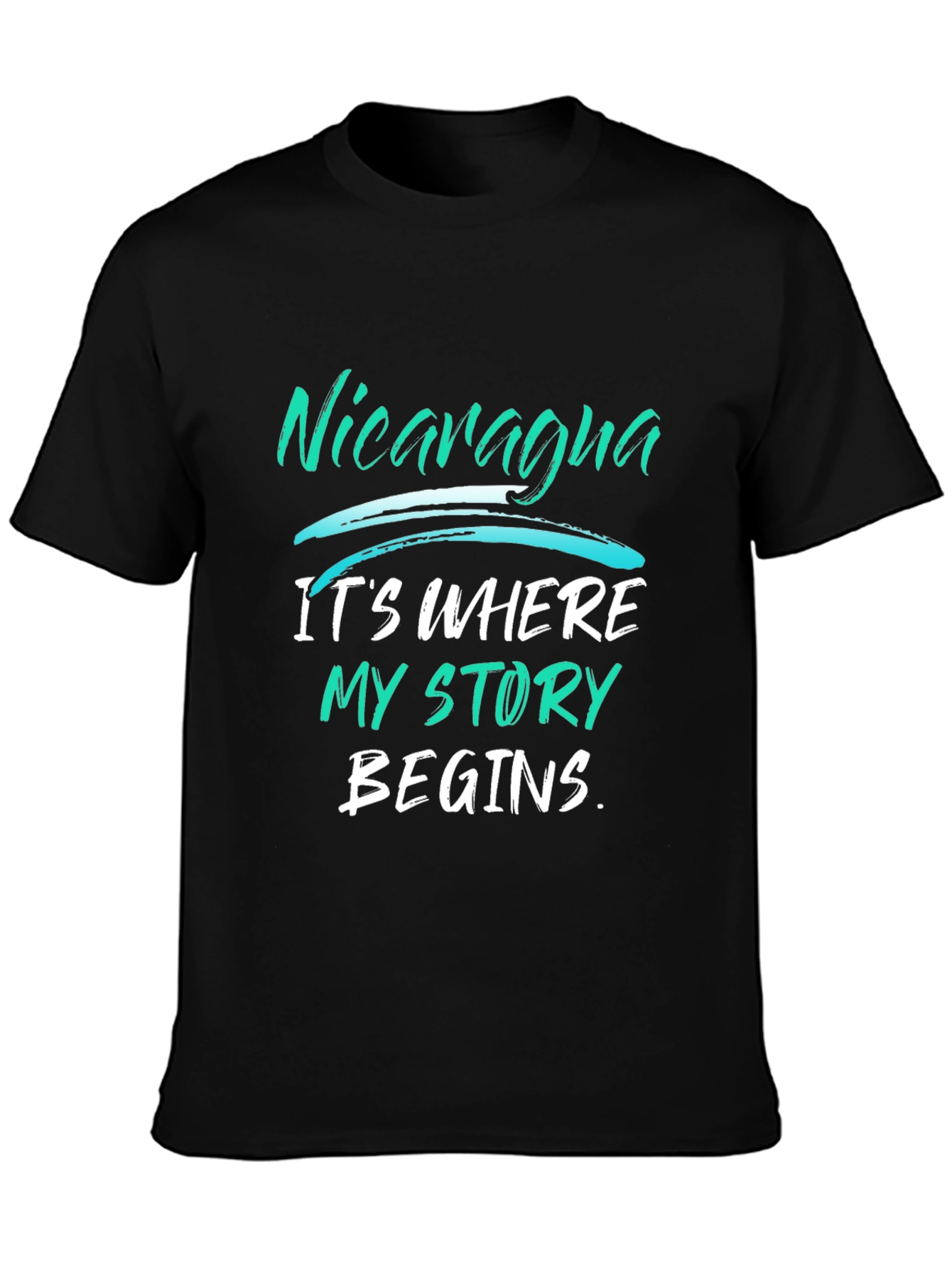 Nicaragua Story T-Shirt - Black Graphic Tee
