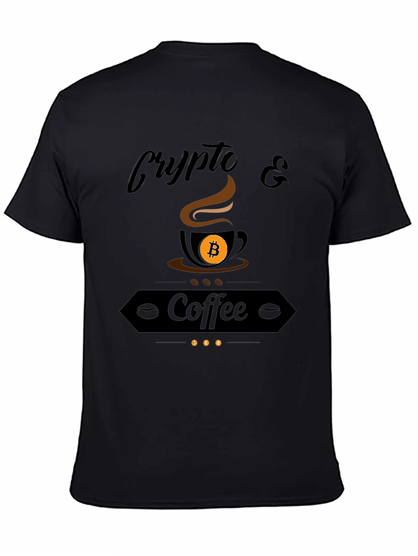 Crypto & Coffee Graphic T-Shirt - Bitcoin Lover Tee