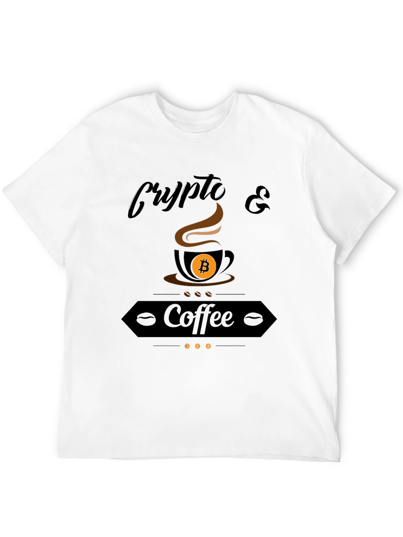 Crypto & Coffee Graphic T-Shirt - Bitcoin Lover Tee