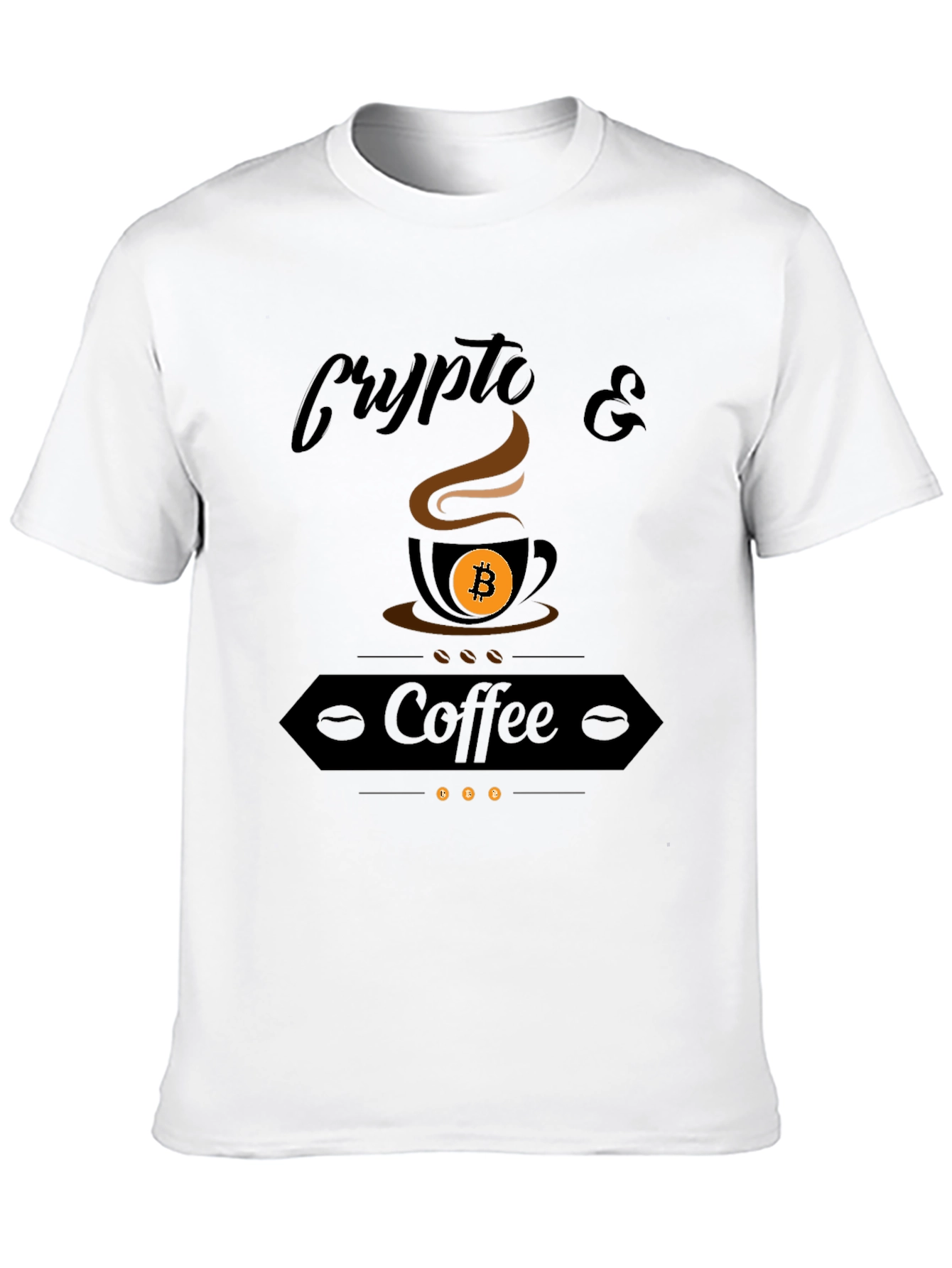 Crypto & Coffee Graphic T-Shirt - Bitcoin Lover Tee