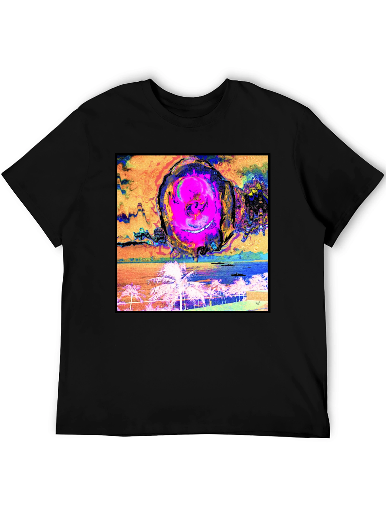Abstract Beach T-Shirt - Unique Graphic Tee