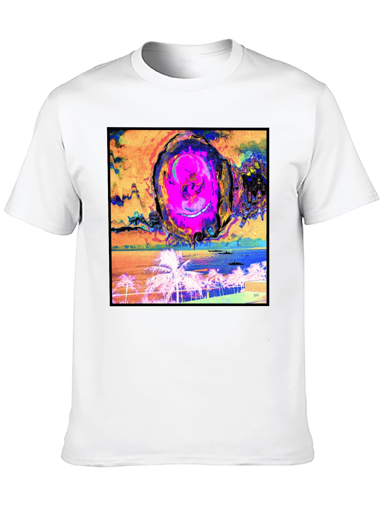 Abstract Beach T-Shirt - Unique Graphic Tee