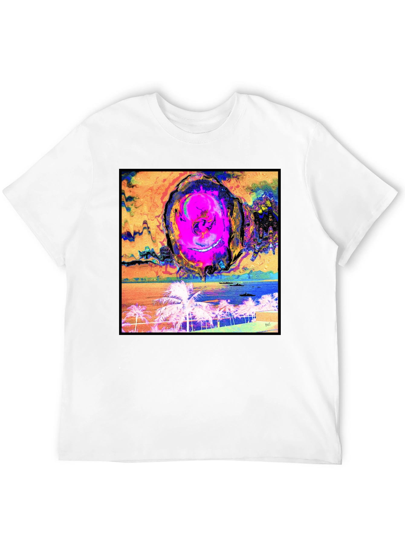 Abstract Beach T-Shirt - Unique Graphic Tee