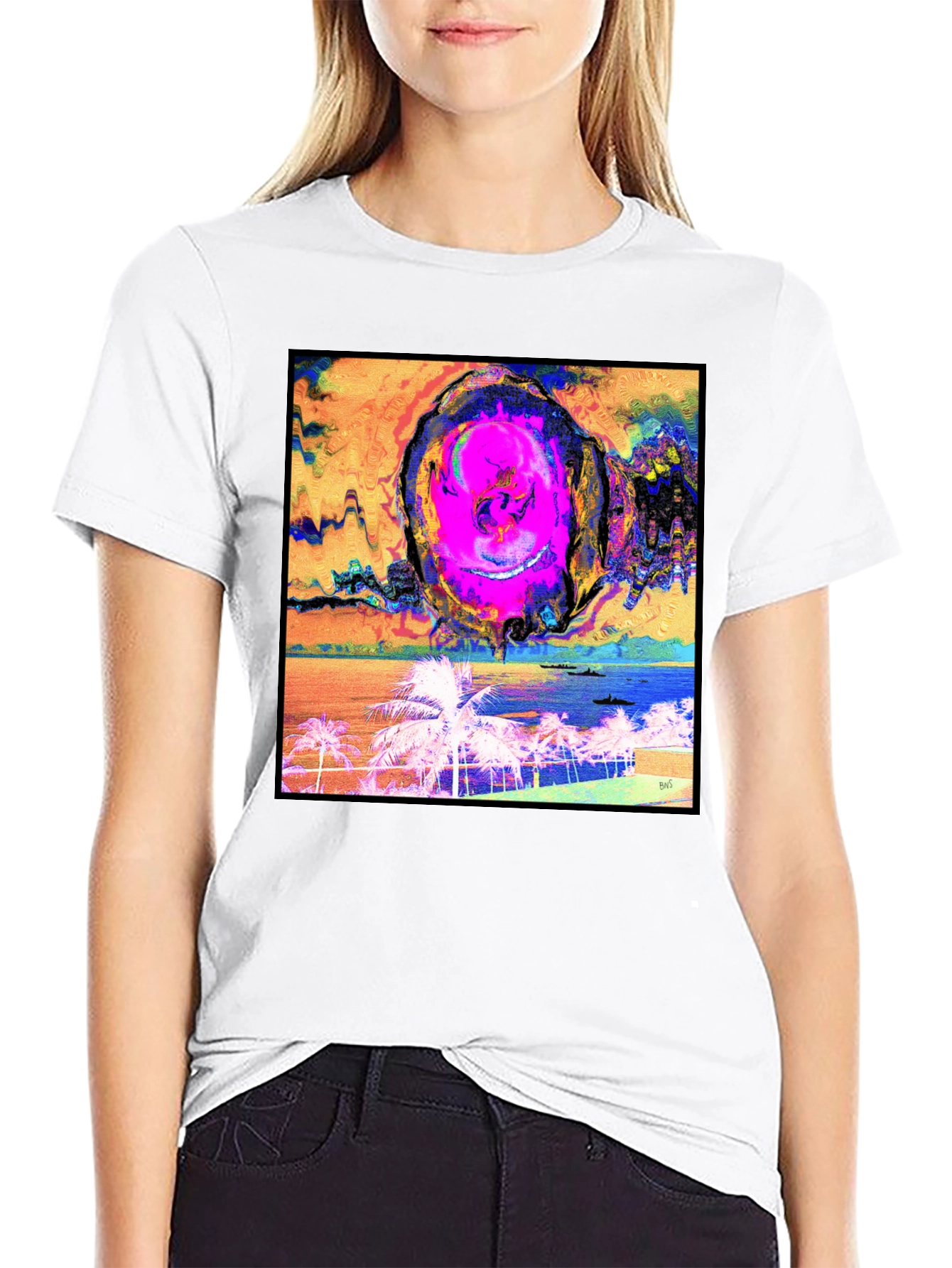 Abstract Beach T-Shirt - Unique Graphic Tee