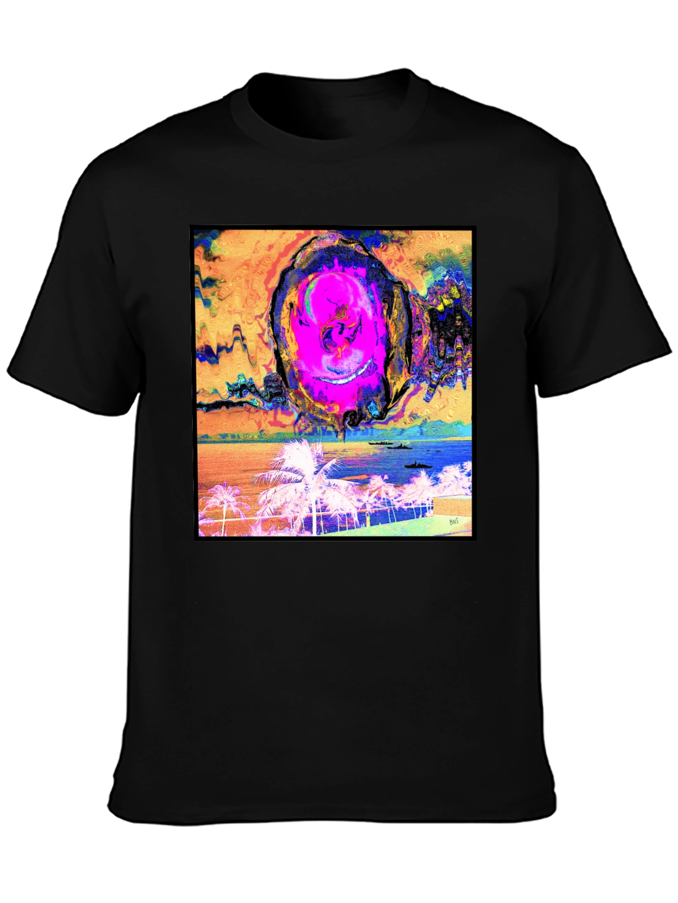 Abstract Beach T-Shirt - Unique Graphic Tee