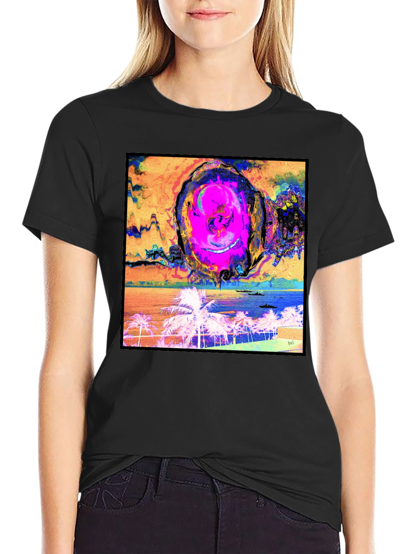 Abstract Beach T-Shirt - Unique Graphic Tee