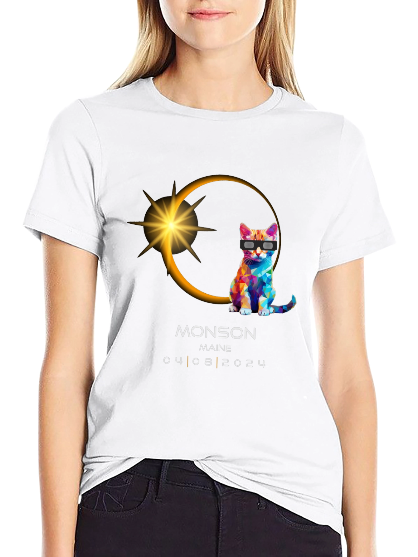 Monson Maine Eclipse Cat T-Shirt 04/08/2024