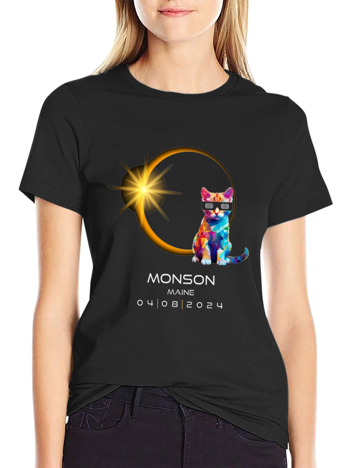 Monson Maine Eclipse Cat T-Shirt 04/08/2024