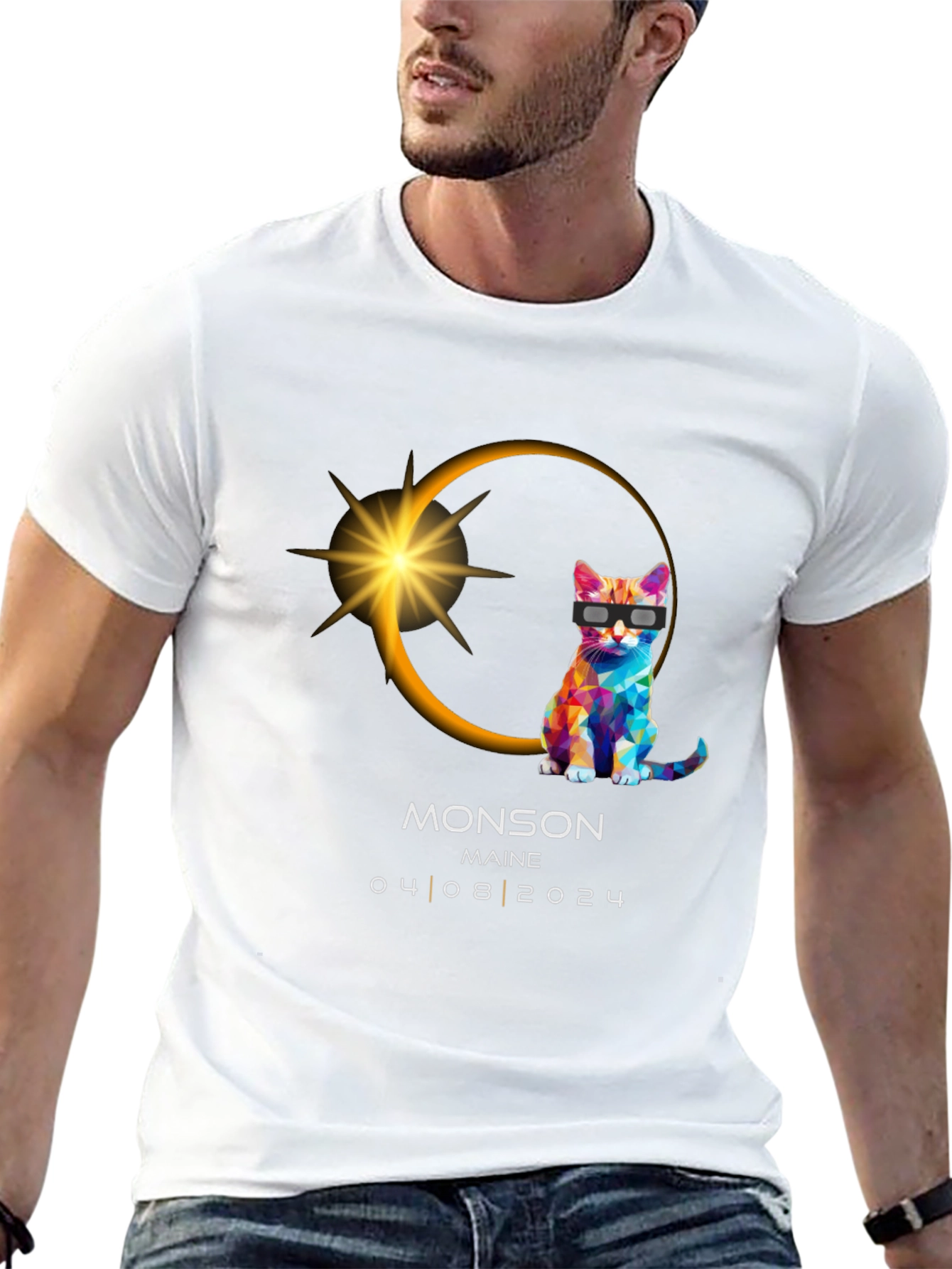 Monson Maine Eclipse Cat T-Shirt 04/08/2024