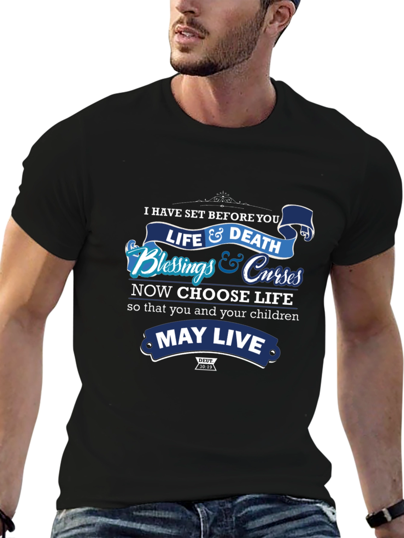 Choose Life T-Shirt: Blessings & Curses Graphic Tee