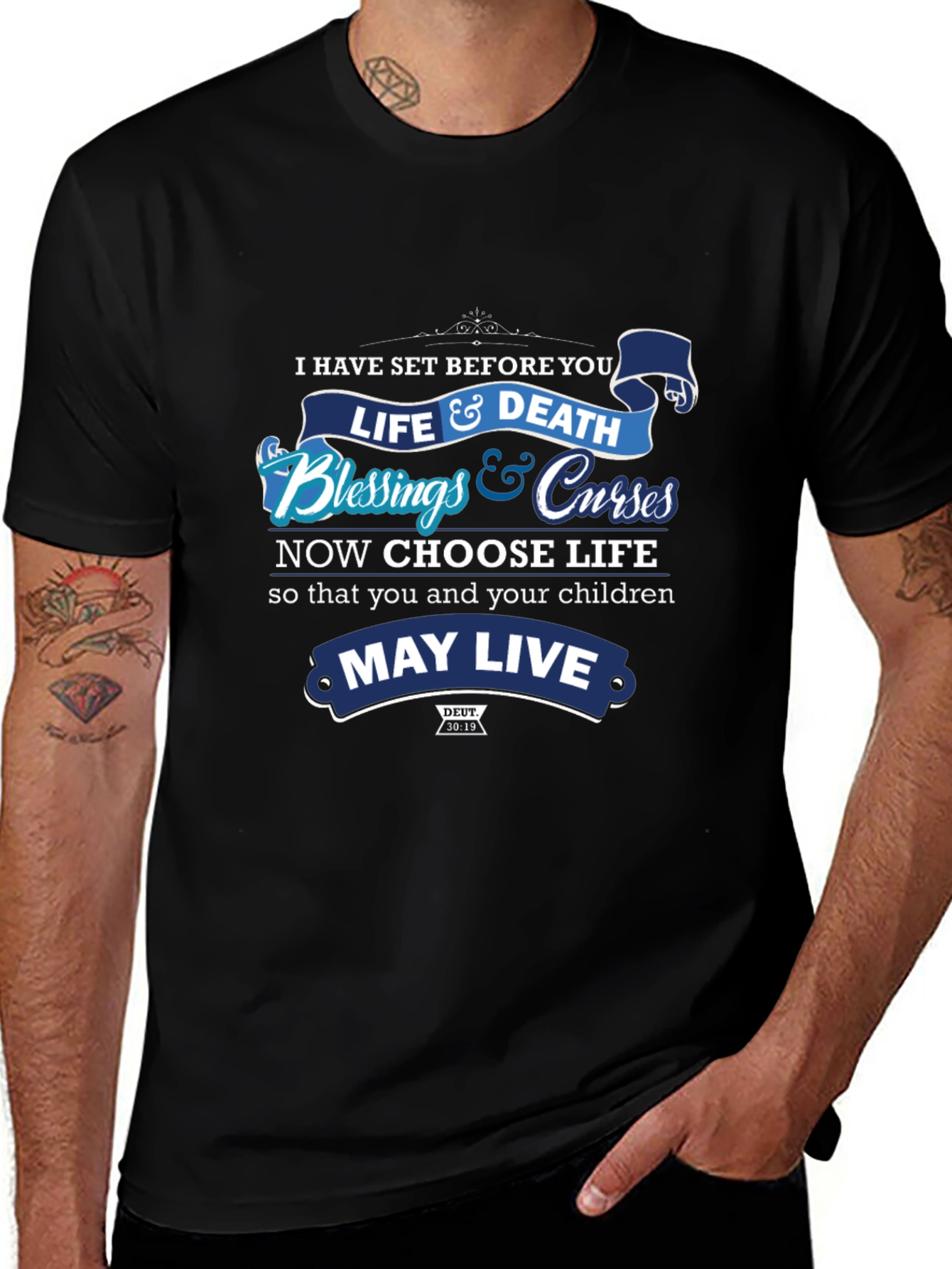 Choose Life T-Shirt: Blessings & Curses Graphic Tee