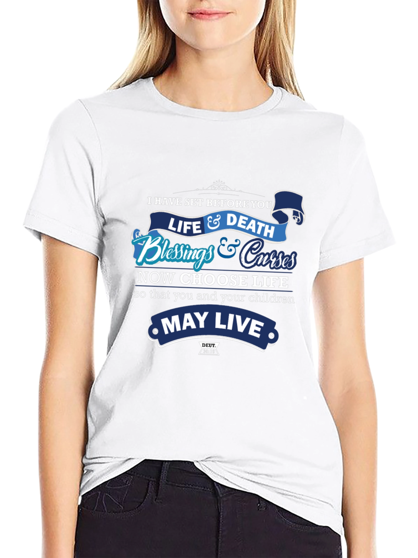 Choose Life T-Shirt: Blessings & Curses Graphic Tee