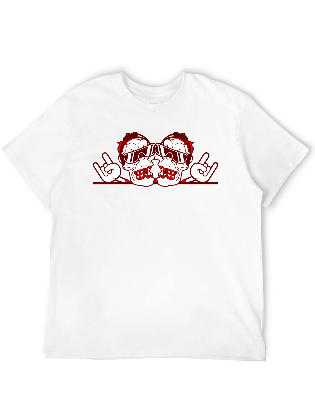 Rock On Ski Skull Graphic Tee