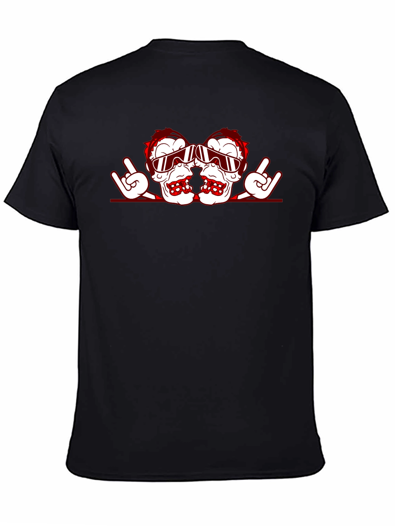 Rock On Ski Skull Graphic Tee