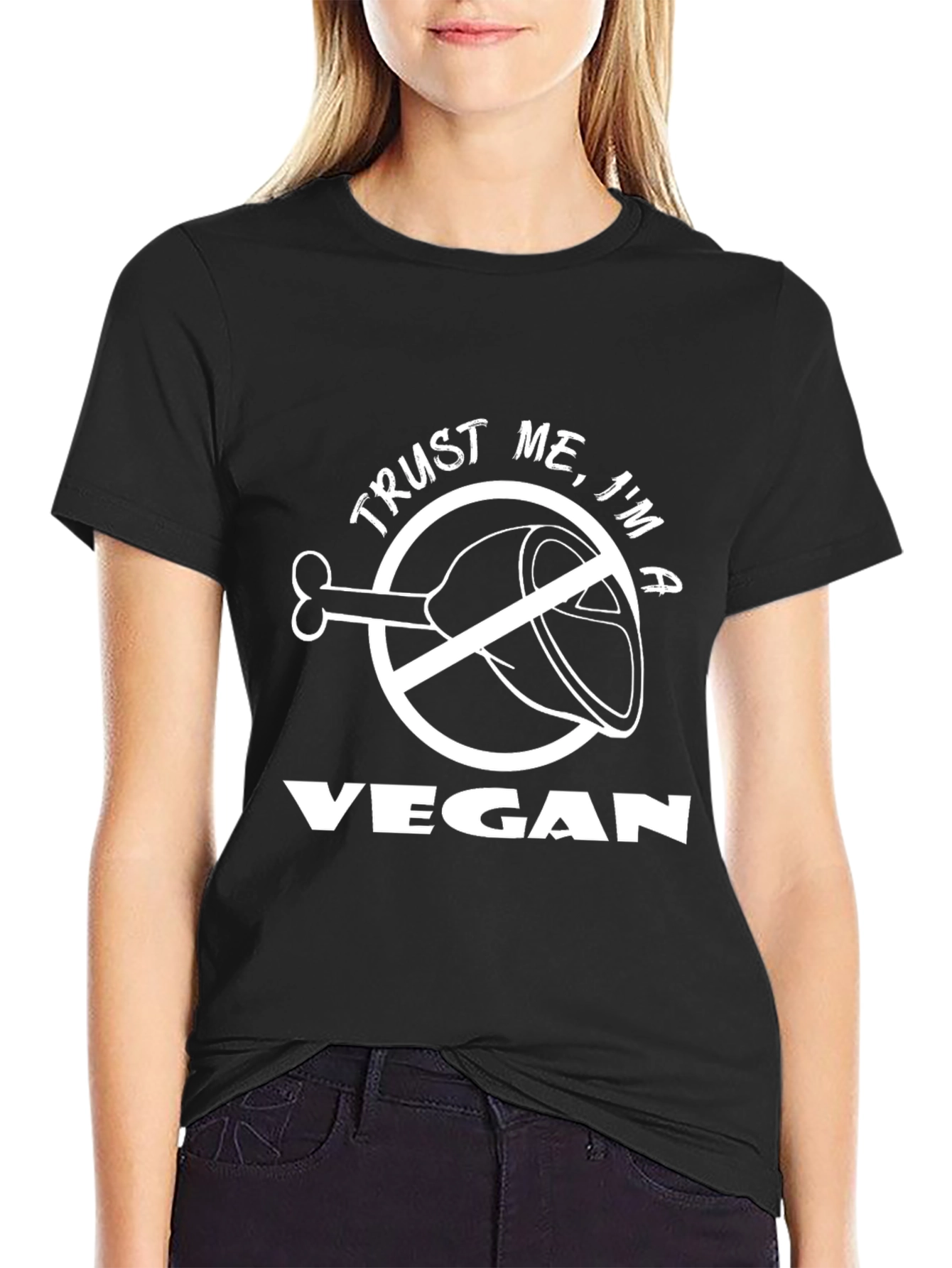 Trust Me Im A Vegan Funny Graphic T-Shirt