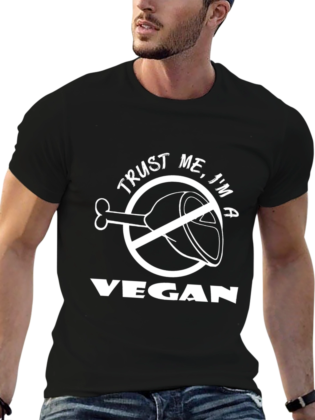 Trust Me Im A Vegan Funny Graphic T-Shirt