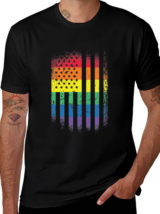 Rainbow Flag Stars Stripes T-Shirt