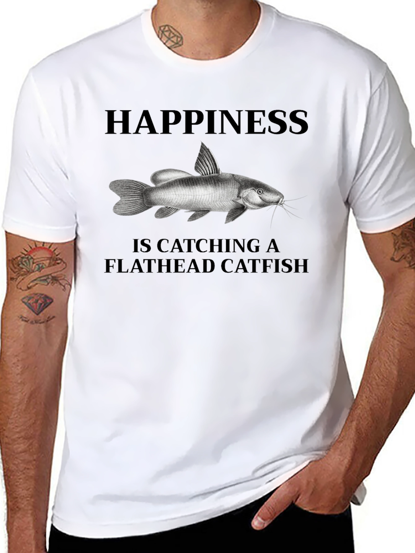 Happiness is Catching Flathead Catfish T-Shirt