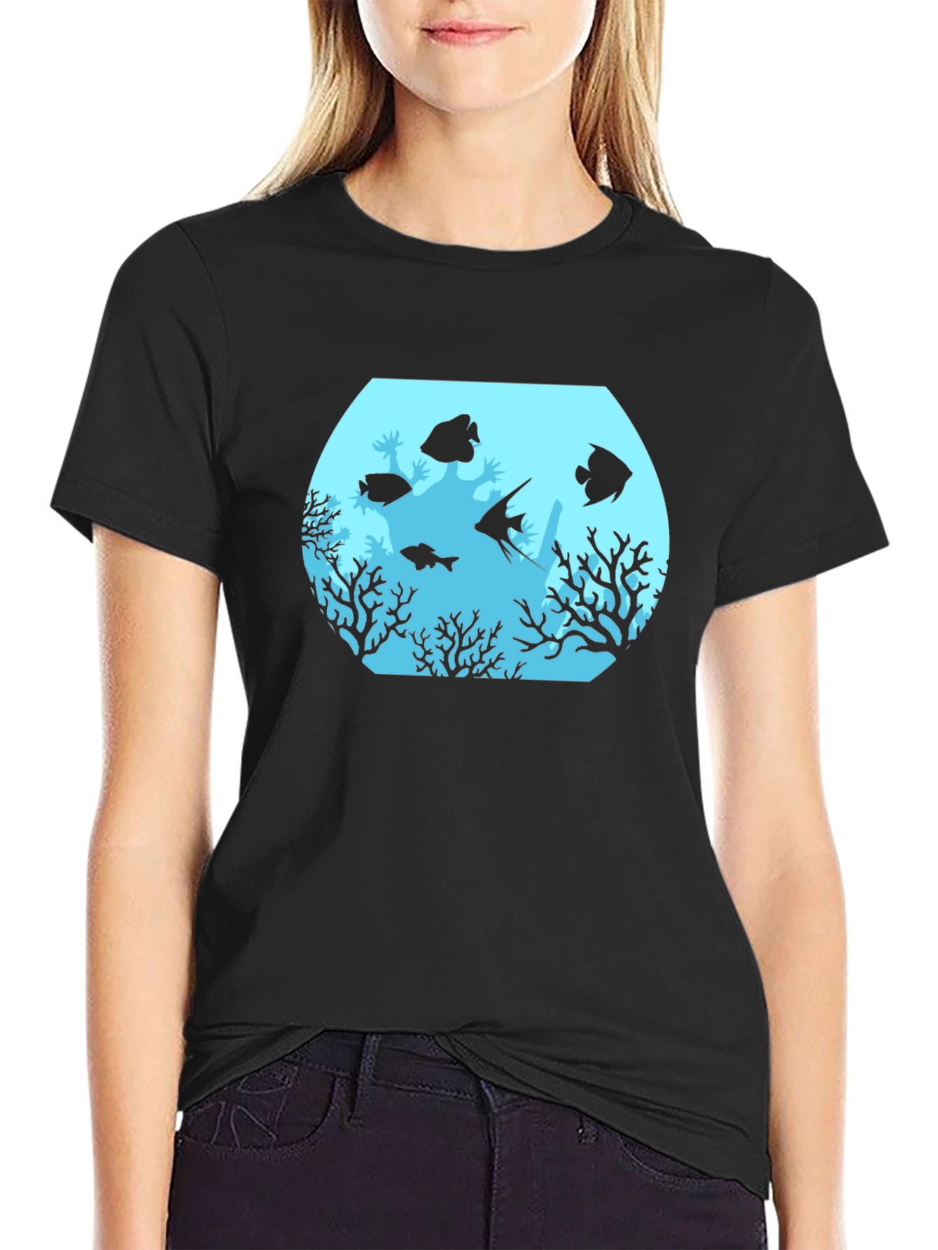 Aquarium Graphic Black T-Shirt