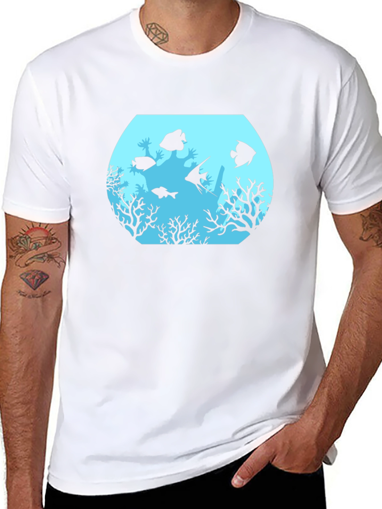 Aquarium Graphic Black T-Shirt