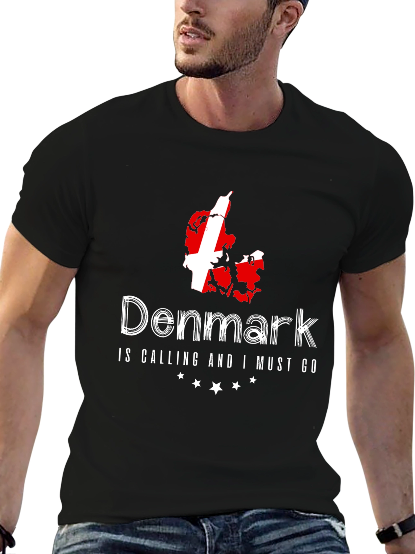 Denmark Calling Black T-Shirt