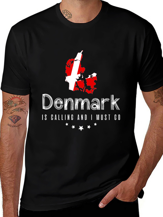Denmark Calling Black T-Shirt